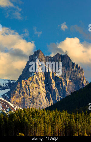 Montare Lougheed come vista dal Deadman's appartamenti vicino a Canmore, Alberta Foto Stock