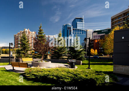Parcheggiare in centro a Calgary, AB, Canada. Foto Stock
