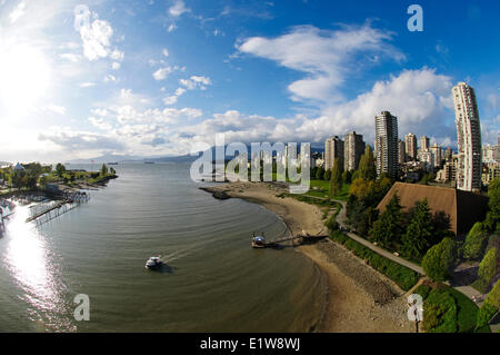 Vanier Park False Creek Seawall Vancouver centro acquatico i Taxi Acquatici West End Kitsilano Vancouver British Columbia Canada Foto Stock