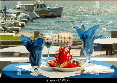 Piastra di aragosta, negozio Boat Steak & Seafood Restaurant, Alberton, Prince Edward Island, Canada Foto Stock