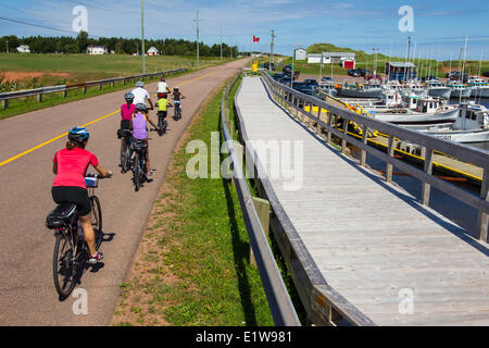 Ciclismo, Seacow stagno, Prince Edward Island, Canada Foto Stock