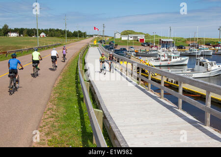 Ciclismo, Seacow stagno, Prince Edward Island, Canada Foto Stock