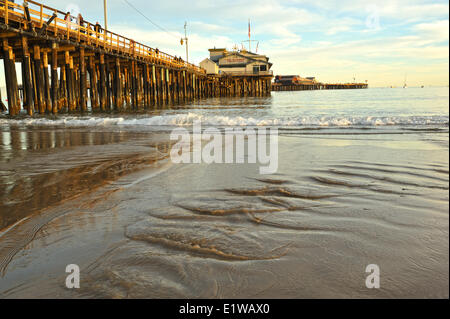 Stearns Wharf, Santa Barbara, California, Stati Uniti d'America Foto Stock