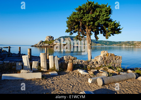 Grecia DODECANNESO, isola di Kos, Kefalos bay, Agios Stefanos rovine della chiesa Foto Stock