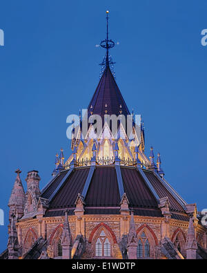 La biblioteca del parlamento, gli edifici del Parlamento europeo, Ottawa, Ontario, Canada Foto Stock