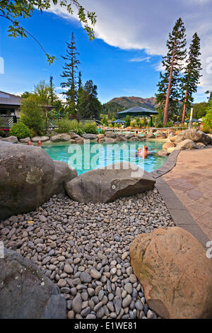 Hanmer Springs piscine termali, Hanmer Springs, South Island, in Nuova Zelanda. Foto Stock