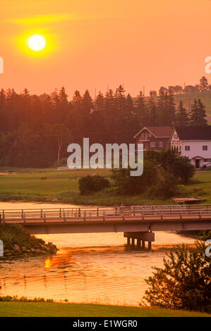 Tramonto sul fiume Clyde, New Glasgow, Prince Edward Island, Canada Foto Stock