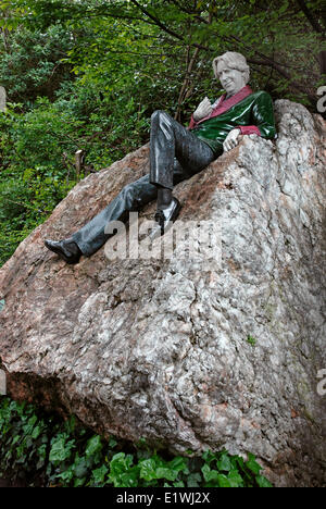 Oscar Wilde statua a Dublino, Irlanda Foto Stock