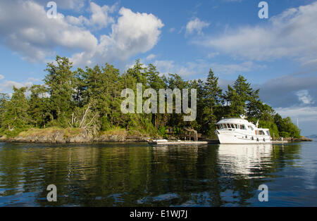 West Coast trawler yacht, Canoe Cove, Sidney, British Columbia, Canada Foto Stock