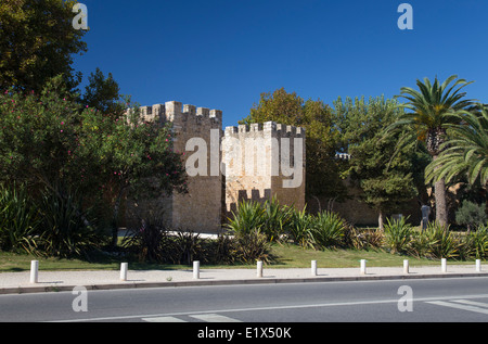 Le antiche mura della città, Lagos, Algarve, PORTOGALLO Foto Stock