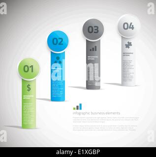 Rettangolo modello infographics illustrazione vettoriale. Illustrazione Vettoriale