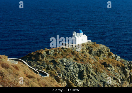 Grecia CICLADI, Sifnos, Sette Martiri cappella, Kastro village Foto Stock