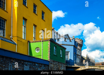 Irlanda, Dublino, la parte superiore delle torri del Castello di Dublino Foto Stock