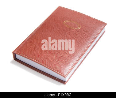 Prenota in copertina in pelle Foto Stock