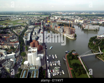 Duesseldorf mediahafen Harbour Foto Stock