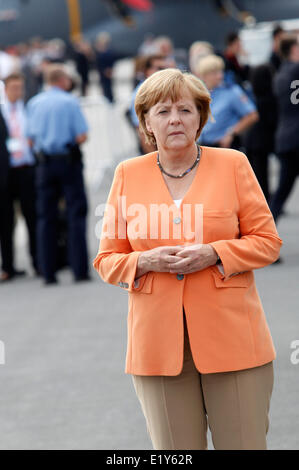 Germania/Berlino, apertura del 2012 ILA Berlin Air Show con il cancelliere tedesco Angela Merkel al 11 settembre 2012 Foto Stock