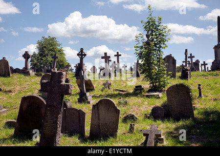 Kensal Green Cemetery su Harrow Road a ovest di Londra - Regno Unito Foto Stock