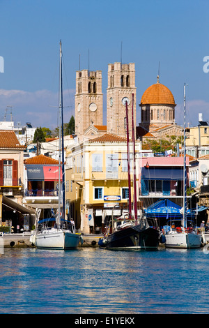 Porto di Aegina, Aegina Island, ISOLE DELL'ARGOSARONICO Grecia nel golfo Saronico Foto Stock