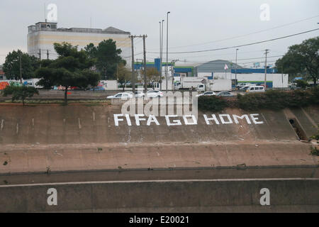 Arena de Sao Paulo, Sao Paulo, Brasile. 11 Giugno, 2014. Vista generale, 11 giugno 2014 - Calcio /Soccer : 2014 FIFA World Cup Brasile a Arena de Sao Paulo, Sao Paulo, Brasile. Credito: YUTAKA AFLO/sport/Alamy Live News Foto Stock