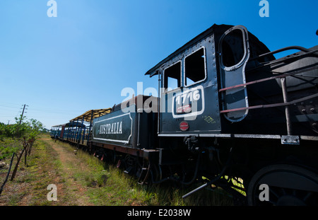 Cuba vecchio treno a vapore nel 1913 nella piccola città di Australia Cuba per turisti Foto Stock