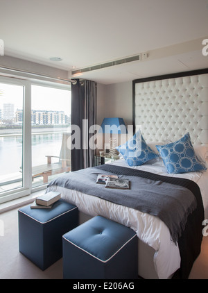 Un Chelsea Creek showhome sviluppo sul Fiume Tamigi vicino a Chelsea, Londra, Regno Unito Foto Stock