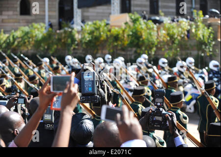 Presidente Zuma's inaugurazione all'Unione edifici, Pretoria. 2014 Foto Stock