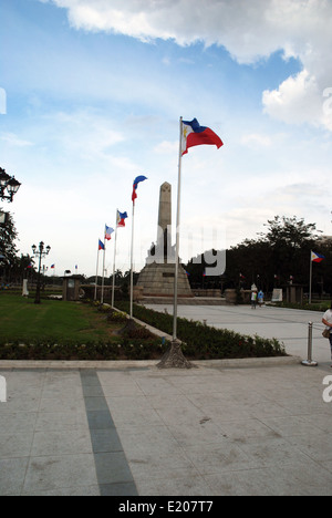 Rizal monumento, Rizal Park di Manila, Filippine, dell'Asia. Foto Stock