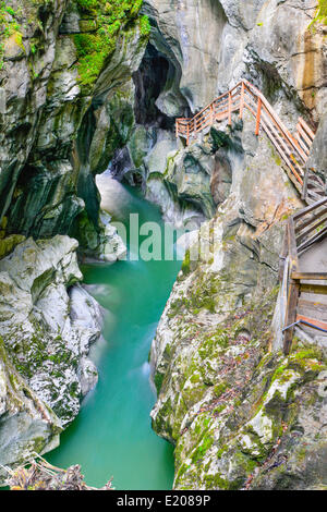 In Lammerklamm gorge, Lammeröfen, Fiume Lammer, Tennen montagne, Scheffau, Lammer Valley, Tennengau, Salisburgo, Austria Foto Stock