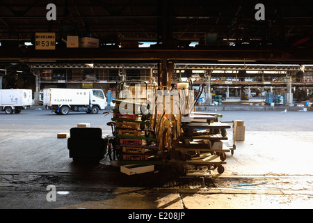 Il Mercato del Pesce di Tsukiji (Tokyo Metropolitan Central Wholesale Market) Foto Stock