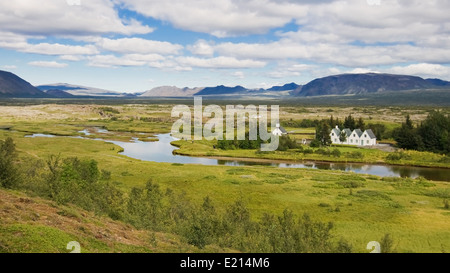 Paesaggio di Thingvellir National Park, Islanda. Foto Stock