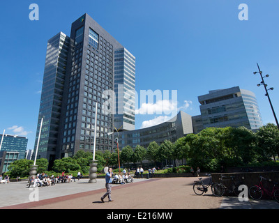 La sede centrale della olandese ABN Amro Bank sul Zuidas ad Amsterdam, il cuore finanziario dei Paesi Bassi Foto Stock