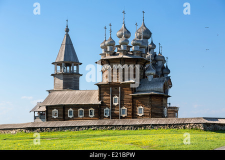 Russia, Carelia Kizhi Isola, Cattedrale della trasfigurazione Foto Stock