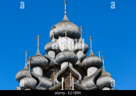 La Russia, isola di Kizhi, Chiesa della Trasfigurazione Foto Stock