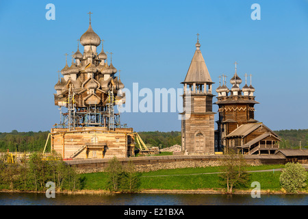 Russia, Carelia Kizhi Isola, Cattedrale della trasfigurazione Foto Stock