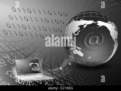 Trasferimento di flussi digitali Foto Stock