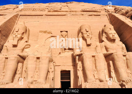 Abu Simbel Grande Tempio in Egitto Foto Stock