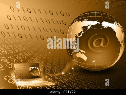 Trasferimento di flussi digitali Foto Stock