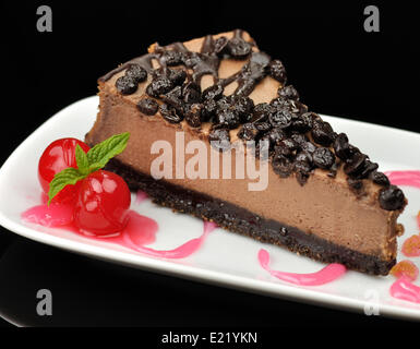 Cheesecake al cioccolato Foto Stock