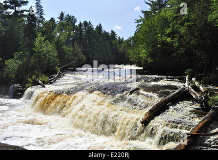 Abbassare Tahquamenon Falls, Michigan Foto Stock