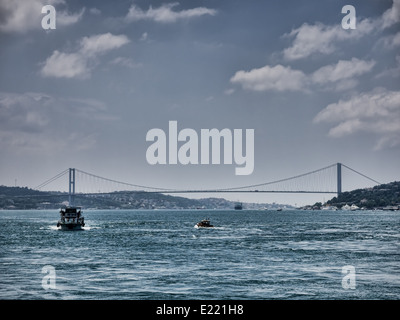 Ponte sul Bosforo ponte di sospensione ad Istanbul in Turchia Foto Stock