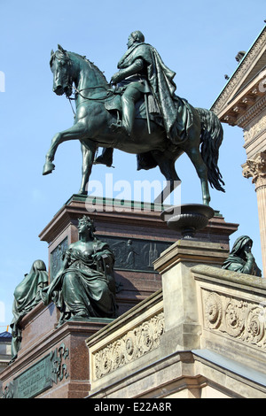 Statua equestre di Kaiser Federico Guglielmo IV Foto Stock