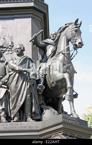 Statua equestre di Federico il Grande, Berlino. Foto Stock