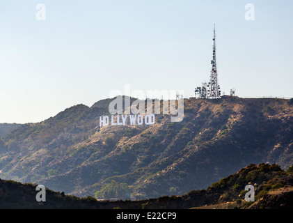 Il segno di Hollywood da Griffith Park, il Monte Hollywood Los Angeles, California, Stati Uniti d'America Foto Stock