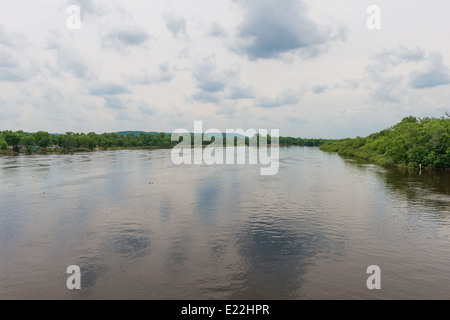 Rive del fiume Wisconsin, Sauk City, Wisconsin Foto Stock