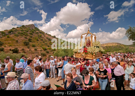 Pellegrinaggio Virgen de la Fuensanta, l'itinerario turistico dei banditi, Corcoya, provincia di Siviglia, regione Andalusia, Spagna, Europa Foto Stock