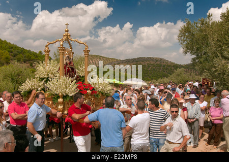 Pellegrinaggio Virgen de la Fuensanta, l'itinerario turistico dei banditi, Corcoya, provincia di Siviglia, regione Andalusia, Spagna, Europa Foto Stock