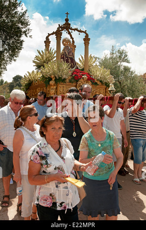 Pellegrinaggio della Virgen de la fuensanta, il percorso turistico dei banditi, corcoya, Siviglia-provincia, regione dell'Andalusia, Spagna, Europa Foto Stock