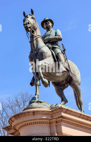 Generale Winfield Scott Hancock Statua equestre Civil War Memorial Pennsylvania Avenue a Washington DC Foto Stock