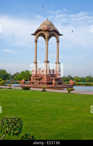 India Gate, alta 42 metri, estremità orientale del Rajpath, New Delhi Foto Stock