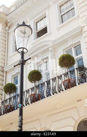 A stucco bianco casa a Notting Hill, Londra Foto Stock